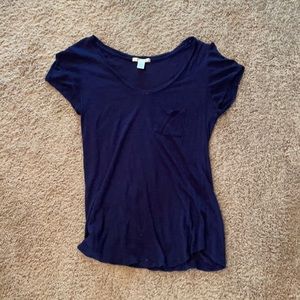 Swoop neck pocket tee